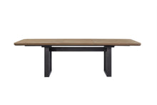 Load image into Gallery viewer, Elure - Double Pedestal Table With Leaf - Peppercorn / Light Brown
