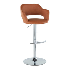 Load image into Gallery viewer, Margarite - Contemporary Ajustable Barstool With Swivel With Rounded T Footrest (Set of 2)
