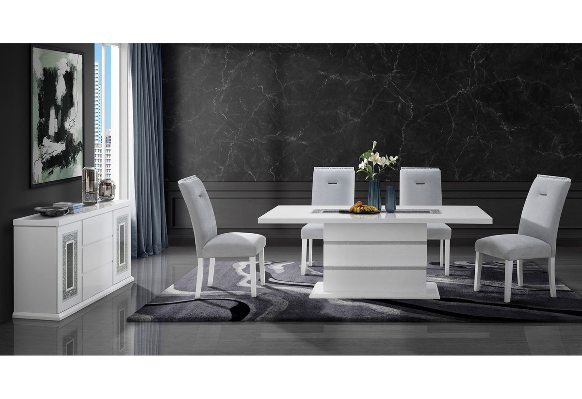 Monaco - Dining Table Column - White