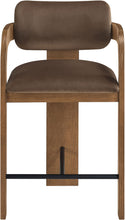 Load image into Gallery viewer, Cedra - Velvet Performance Fabric Upholstered Counter Stool - Brown Frame
