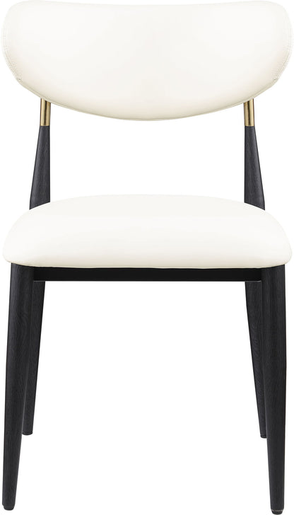 Ronda - Vegan Leather Upholstered Dining Side Chair - Black Legs