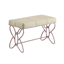 Load image into Gallery viewer, Priya II - Synthetic Leather Purple Bench - Purple / White
