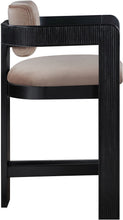 Load image into Gallery viewer, Sacha - Velvet Stool With Black Base
