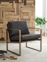 Load image into Gallery viewer, Bradett - Accent Chair - Dark Brown / Gold Finish
