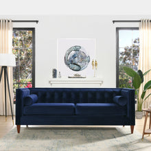 Load image into Gallery viewer, Jack - Modern Tuxedo Tufted Sofa - Navy Blue
