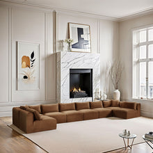 Load image into Gallery viewer, Shaggy - Fabric 8 Piece Modular U-Shaped Armless Sectional
