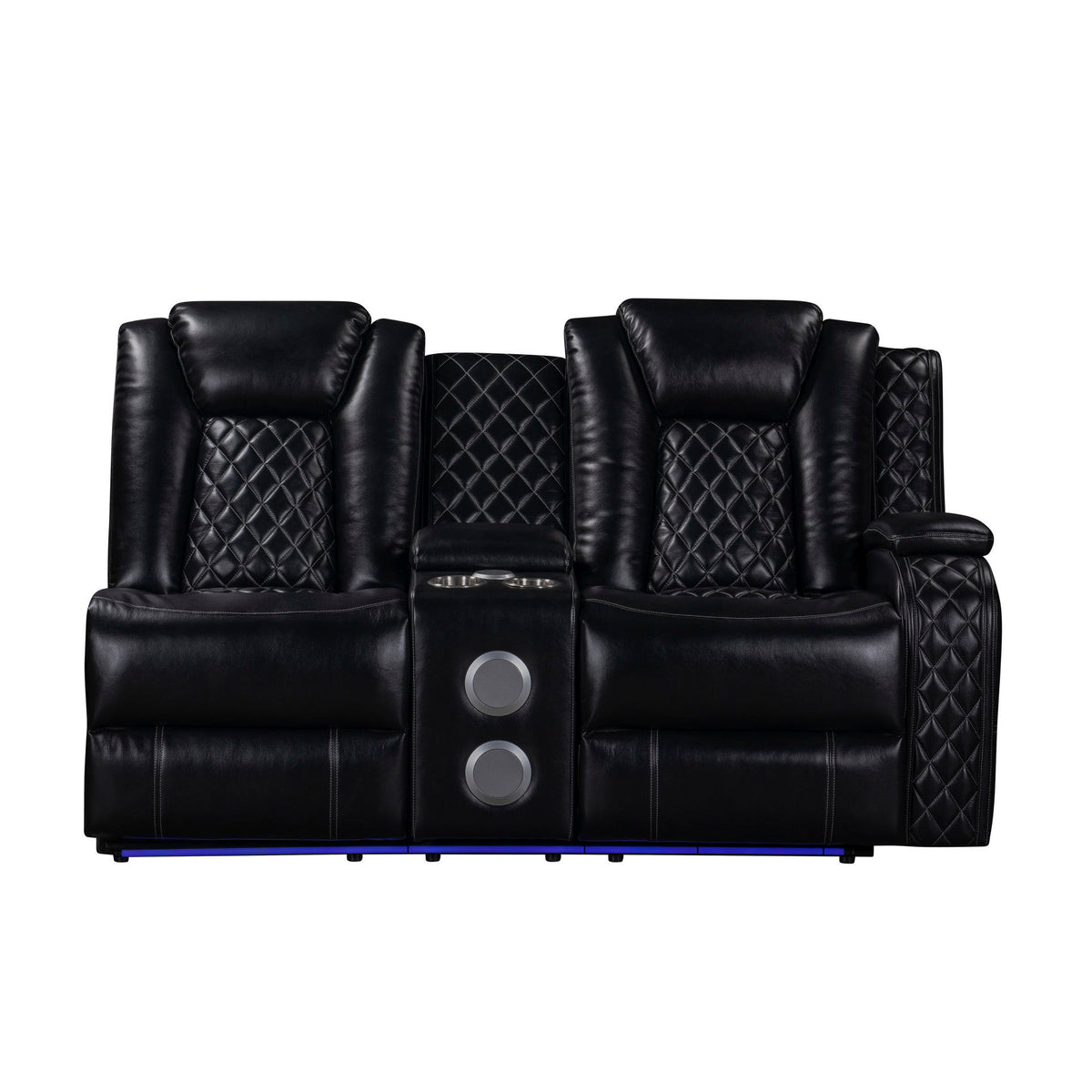 Orion II - RAF Console Loveseat With Power Footrest & Headrest - Black