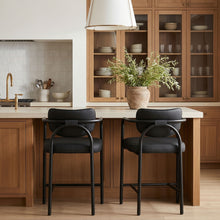 Load image into Gallery viewer, Serava - Vegan Leather Upholstered Bar Stool
