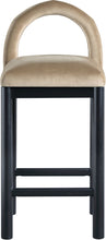 Load image into Gallery viewer, Conrad - Velvet Counter Stool With Black Legs
