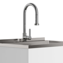 Load image into Gallery viewer, Metro - Laundry Cabinet &amp; Faucet And Stainless Steel Sink

