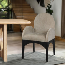 Load image into Gallery viewer, Waldorf - Chenille Dining Arm Chair With Black Legs
