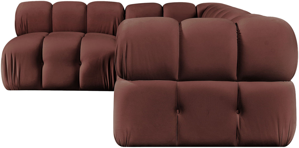 Orin - Fabric Velvet 4 Piece Modular Sectional