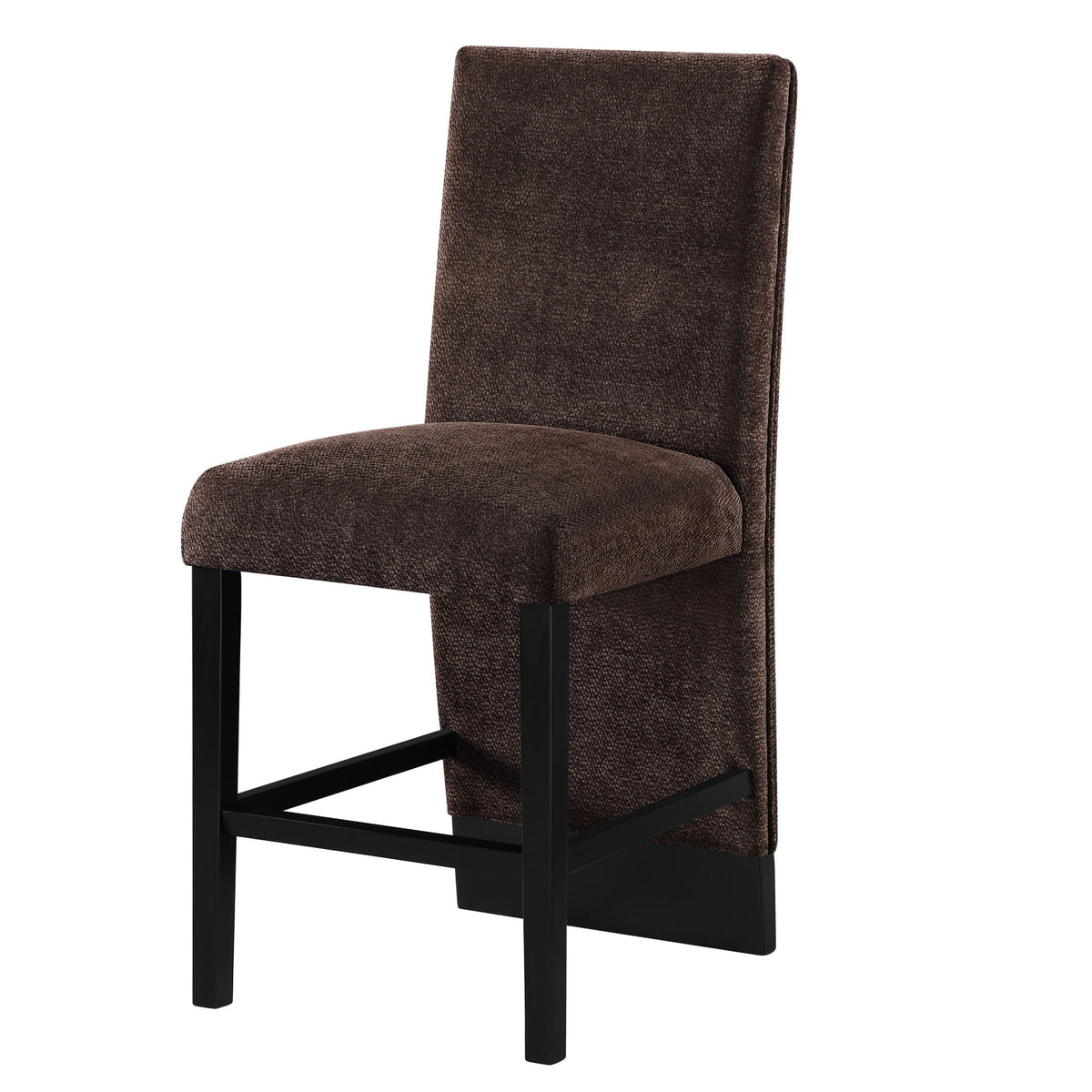 D12BT - 7 Piece Dining Room Set (Bar Table And 6 Bar Stools) - Black / Brown / White