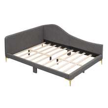 Load image into Gallery viewer, Upholstered Daybed With Headboard And Armrest, Support Legs

