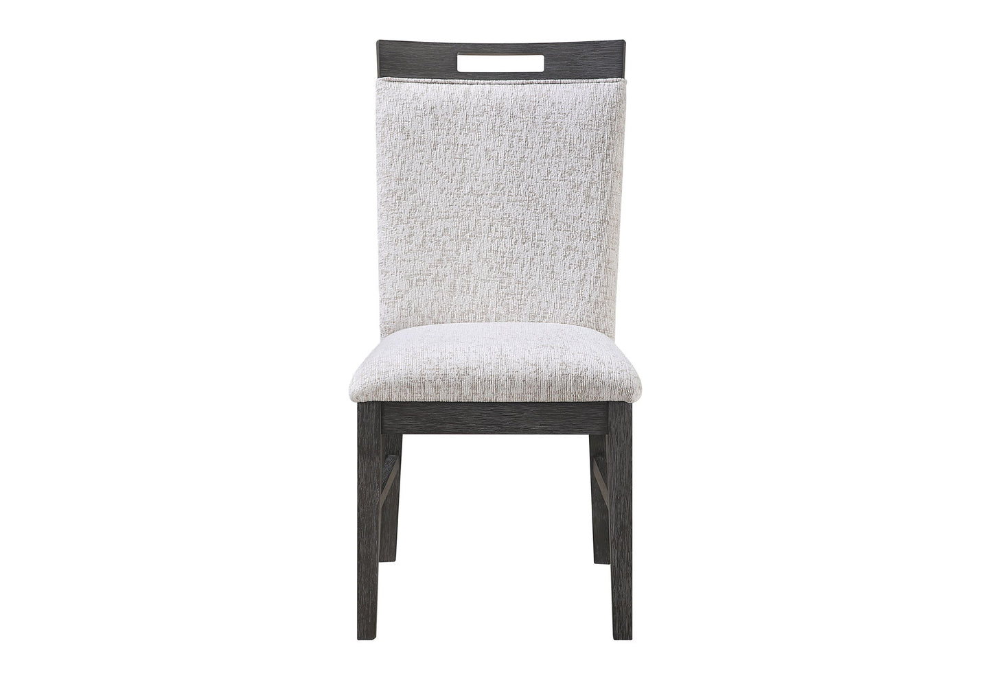 D4238 - 9 Piece Dining Room Set (Dining Table And 8 Dining Chairs) - Clear / Dark Brown / Light Gray