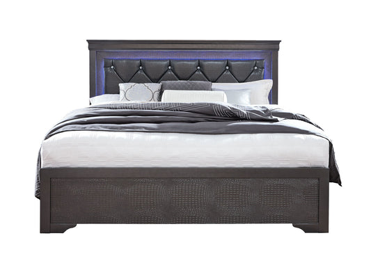 Pompei - Full Bed With LED - Gray