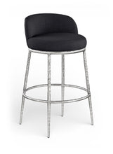 Load image into Gallery viewer, Ferro - Performance Fabric Upholstered Bar Stool - Antique Silver
