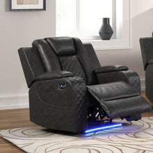 Load image into Gallery viewer, Benz - LED &amp; Power Recliner Chair With Adjustable Headrest
