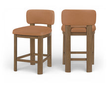 Load image into Gallery viewer, Paloma - Faux Leather Upholstered Counter Stool (Set of 2) - Brown Frame
