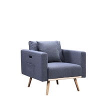 Load image into Gallery viewer, Easton - Fabric Chair With USB Charging Ports Pockets And Pillows
