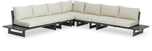Load image into Gallery viewer, Maldives - 5 Piece Water Resistant Outdoor Patio Modular Sectional With Gray Base
