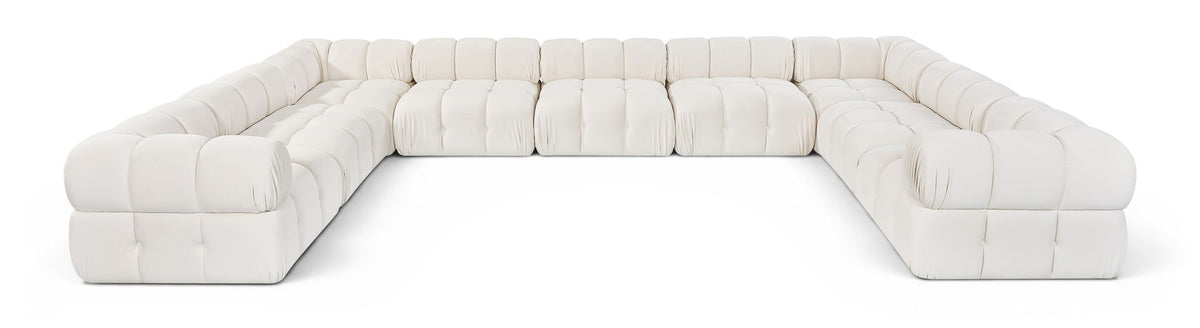 Orin - Velvet Performance Fabric Upholstered 9 Piece Sectional
