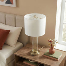 Load image into Gallery viewer, Luna - Table Lamp With On / Off Switch Clear Body Base - Clear / Silver / White
