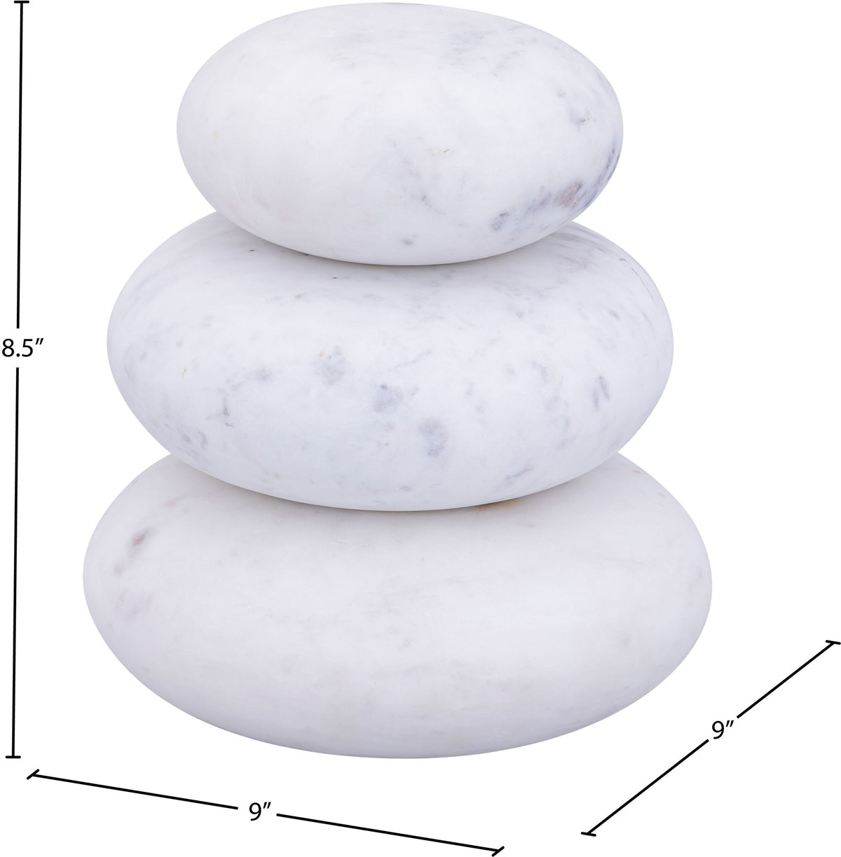 Pumpkin - 3 Piece Marble Decorative Object