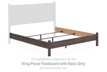 Load image into Gallery viewer, Pamytta - King Panel Footboard With Rails - Brown
