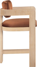 Load image into Gallery viewer, Sacha - Velvet Stool With Natural Base
