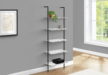 Load image into Gallery viewer, Bookshelf, Bookcase, Etagere, Ladder, 5 Tier, For Office, Marble Look Contemporary &amp; Modern
