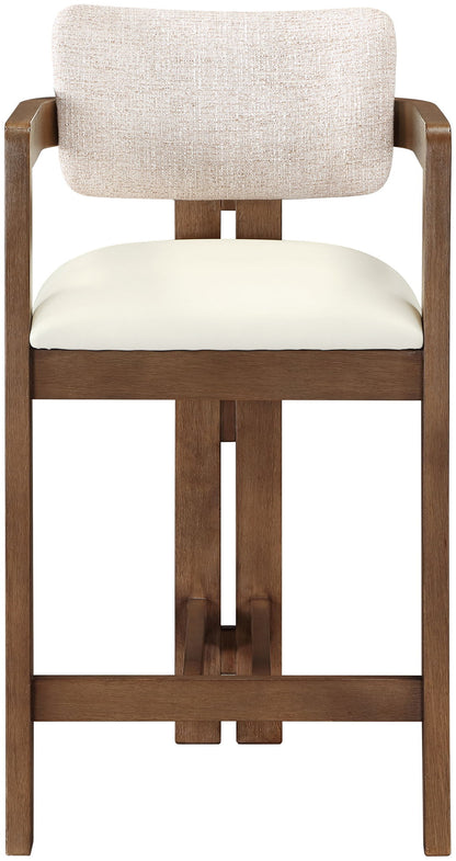 Ravina - Upholstered Counter Stool With Stained Brown Base