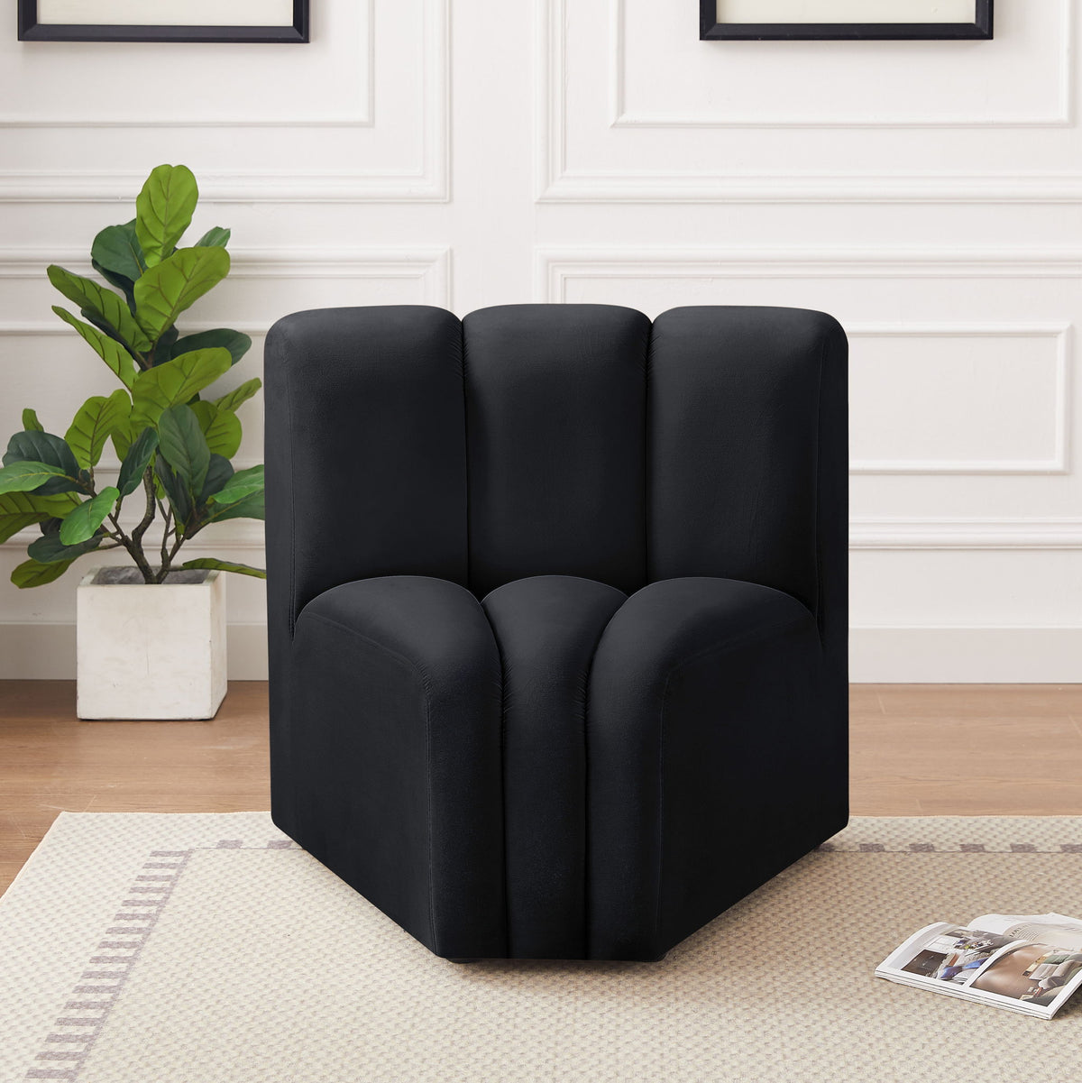 Arc - Velvet Curved Corner Chair