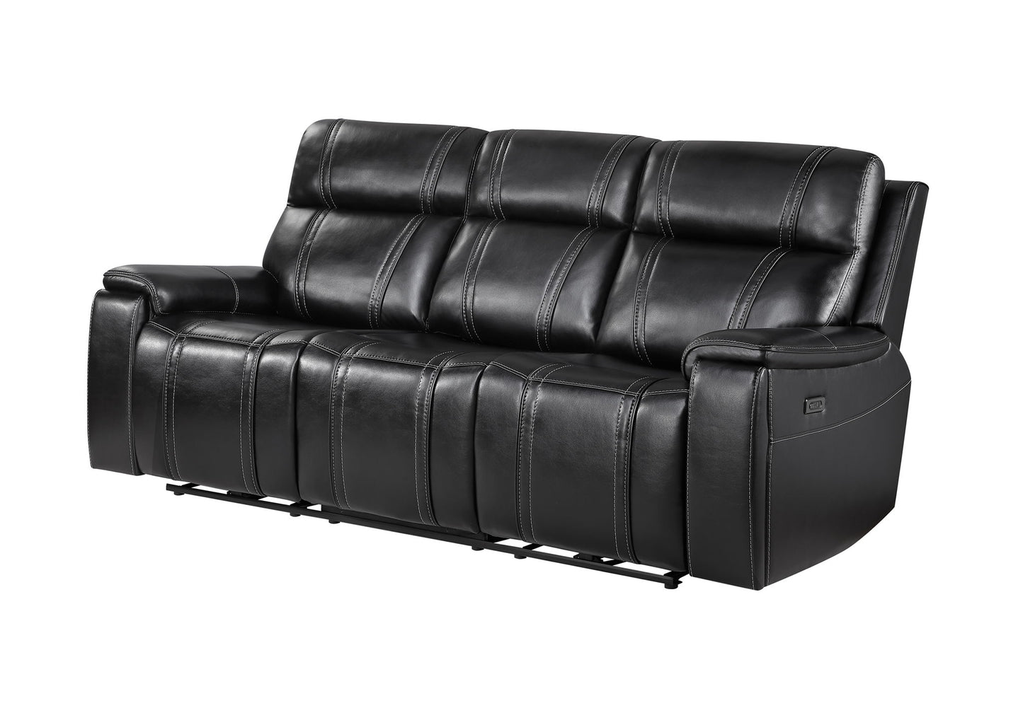 U8880 - Power Reclining Sofa With Armrest Cupholder, DDT With Watch Charger - Black
