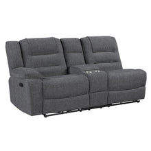 Load image into Gallery viewer, Redondo - LAF Console Loveseat With 2 Recliners - Dark Gray
