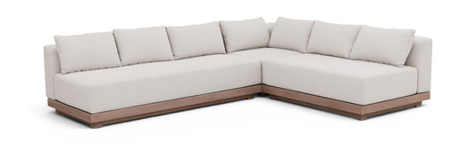 Solace - Olefin Performance Fabric 3 Piece Outdoor Patio Modular Sectional (Sofa, Loveseat & Corner Chair)
