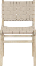 Load image into Gallery viewer, Entwine - Vegan Leather Upholstered Dining Chair - Painted Natural
