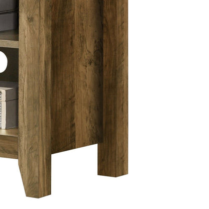 Benito - TV Stand With Open Shelves And Cable Management - Knotty Oak