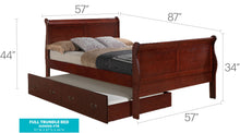 Load image into Gallery viewer, Elegant Trundle Bed With Timeless Charm
