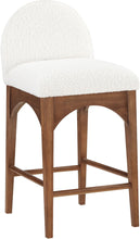 Load image into Gallery viewer, Waldorf - Boucle Stool With Brown Legs
