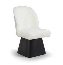 Load image into Gallery viewer, Marlowe - Linen Textured Fabric Upholstered Swivel Dining Side Chair - Stained Black
