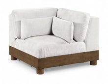 Load image into Gallery viewer, Turin - Chenille Fabric Upholstered Modular Corner Chair - Walnut Base
