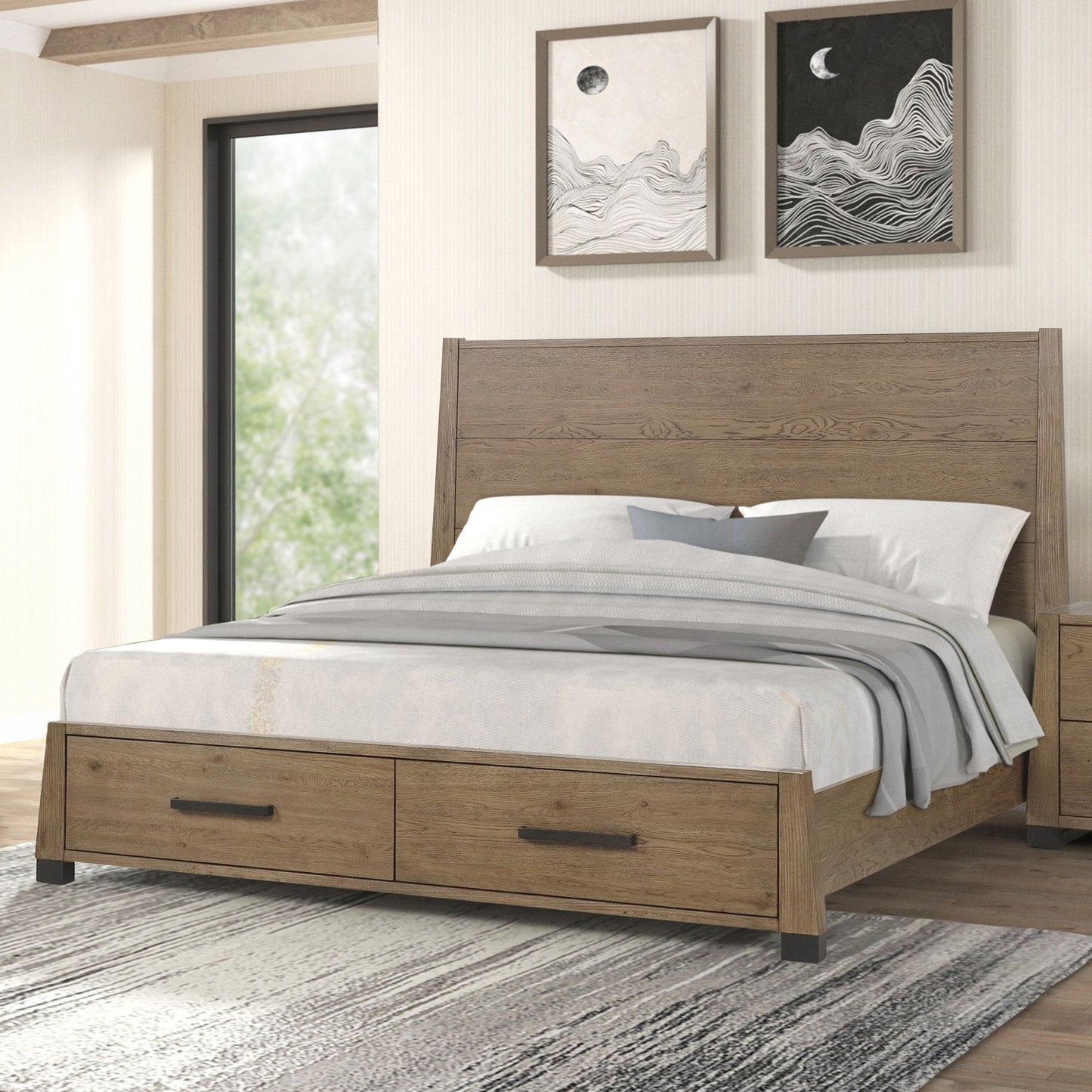 Viera - King / California King Headboard - Natural Oak