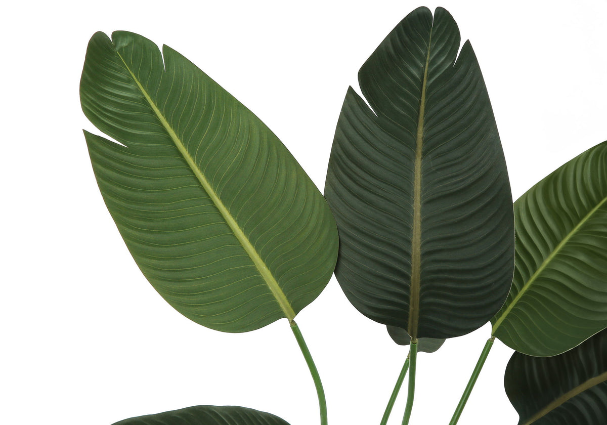 44" Tall, Artificial Plant, Bird Of Paradise Tree, Indoor, Faux, Fake, Floor, Greenery, Potted, Decorative - Green / Black - Ego Home Furniture