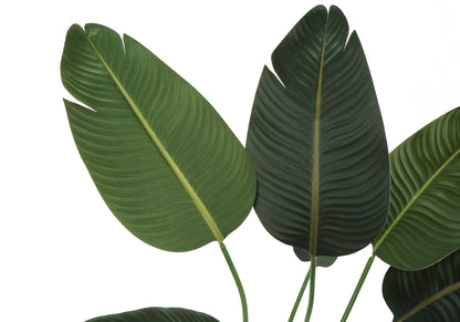 44" Tall, Artificial Plant, Bird Of Paradise Tree, Indoor, Faux, Fake, Floor, Greenery, Potted, Decorative - Green / Black - Ego Home Furniture
