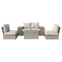 Load image into Gallery viewer, Stylish Modular Wicker Patio Seating Group

