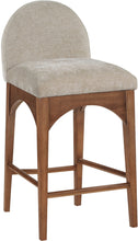 Load image into Gallery viewer, Waldorf - Chenille Stool With Brown Legs
