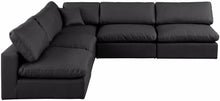 Load image into Gallery viewer, Comfy - 5 Piece Faux Leather Modular Corner Armless Sectional
