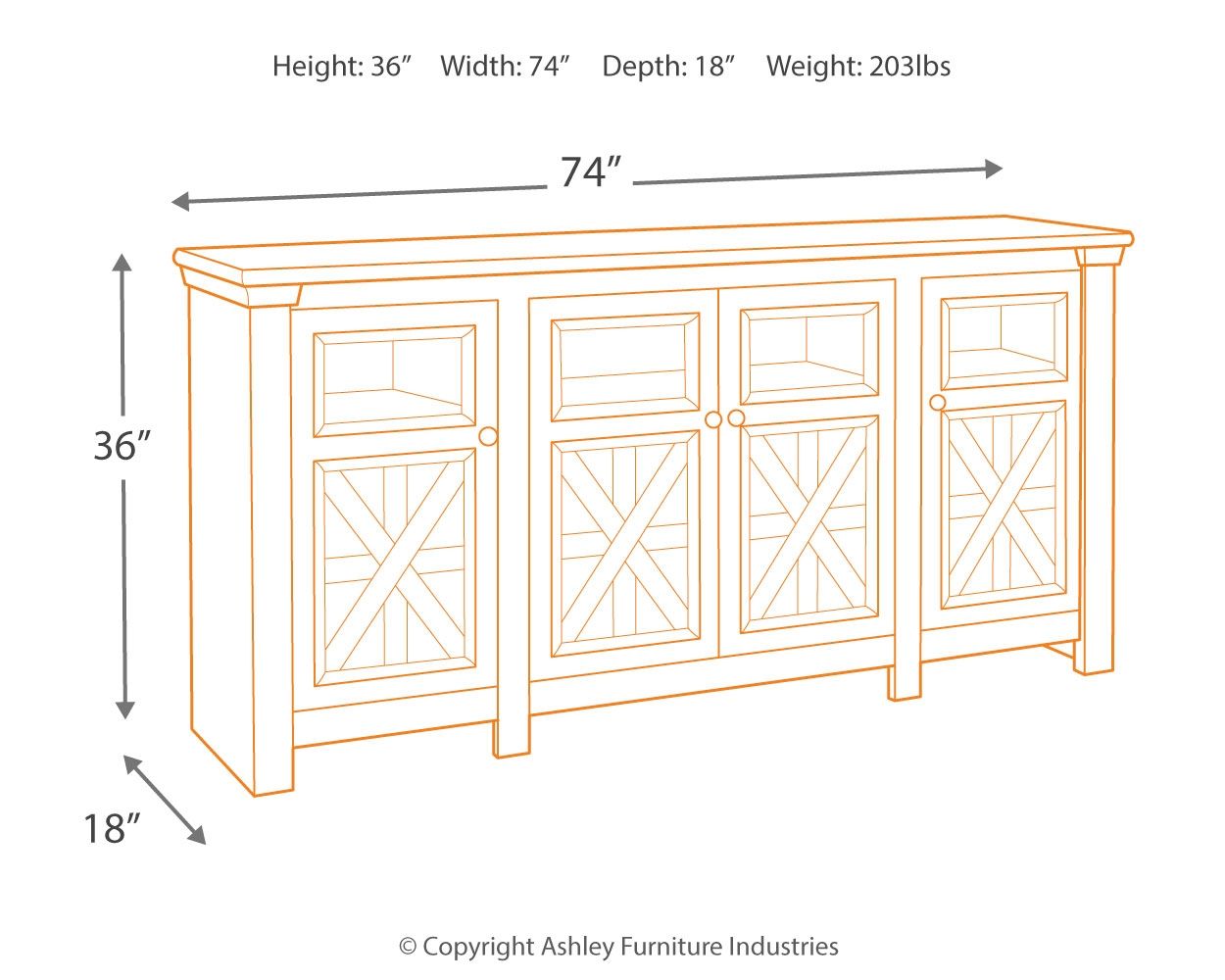 Bolanburg - Extra Large TV Stand - White / Brown / Beige