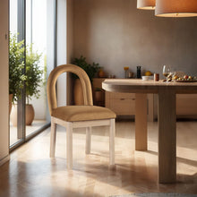 Load image into Gallery viewer, Conrad - Velvet Dining Chair With Natural Legs - Saddle
